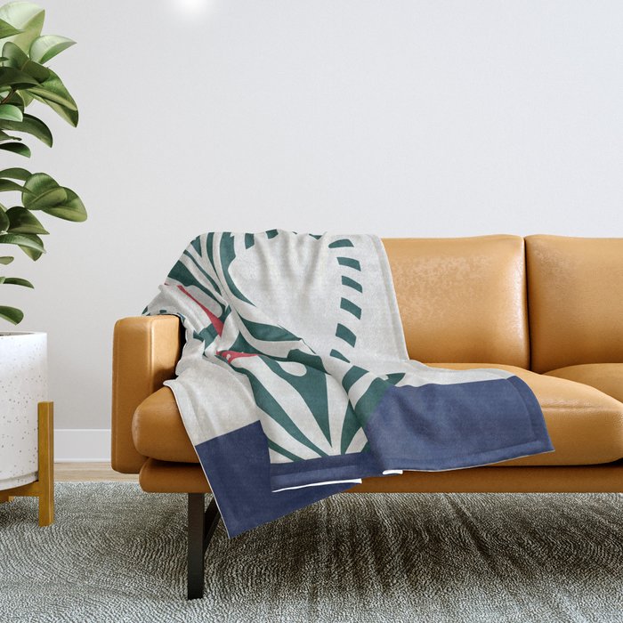 Minimalistic Vase 1 Throw Blanket Gallery Image 1