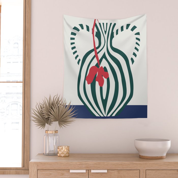 Minimalistic Vase 1 Wall Tapestry Gallery Image 2