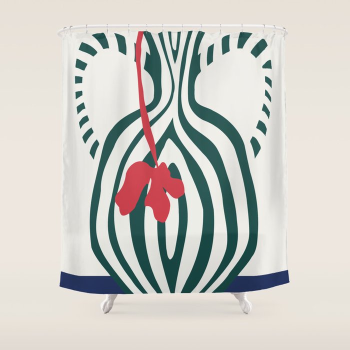 Minimalistic Vase 1 Shower Curtain Gallery Image 1