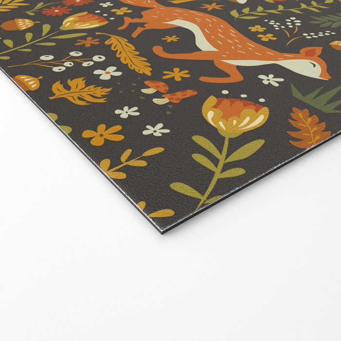 Fox in an Autumn Garden Welcome Mat Gallery Image 2