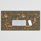 Fox in an Autumn Garden Desk Mat Gallery Image 1