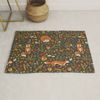 Fox in an Autumn Garden Rug Gallery Image 1
