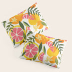 Grapefruit Blooms â Pink & White Pillow Sham Gallery Image 3
