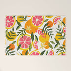 Grapefruit Blooms â Pink & White Welcome Mat Gallery Image 1