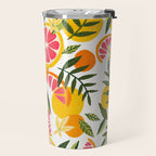 Grapefruit Blooms â Pink & White Travel Mug Gallery Image 2