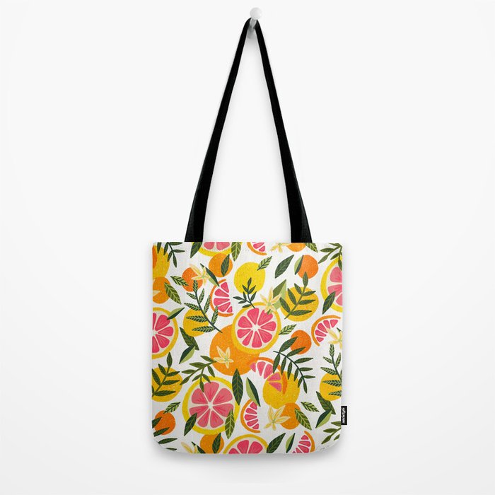Grapefruit Blooms â Pink & White Tote Bag Gallery Image 2