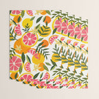 Grapefruit Blooms â Pink & White Wrapping Paper Gallery Image 3
