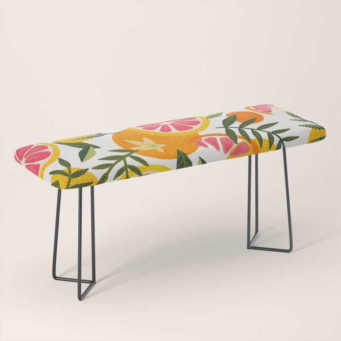 Grapefruit Blooms â Pink & White Bench Gallery Image 1