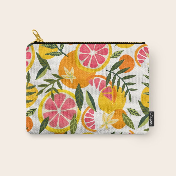 Grapefruit Blooms â Pink & White Carry All Pouch Gallery Image 1