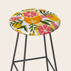Grapefruit Blooms â Pink & White Stool Gallery Image 2