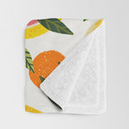 Grapefruit Blooms â Pink & White Throw Blanket Gallery Image 3