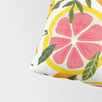 Grapefruit Blooms â Pink & White Pillow Sham Gallery Image 4