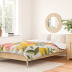 Grapefruit Blooms â Pink & White Duvet Cover Gallery Image 2