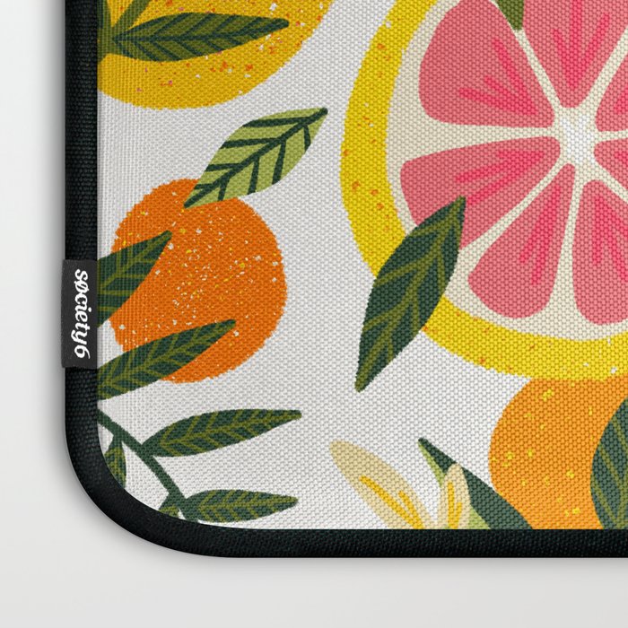 Grapefruit Blooms â Pink & White Laptop Sleeve Gallery Image 3