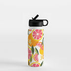 Grapefruit Blooms â Pink & White Water Bottle Gallery Image 1
