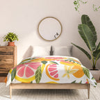 Grapefruit Blooms â Pink & White Comforter Gallery Image 3