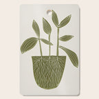 Linocut Houseplant #6 Cutting Board Gallery Image 1