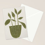 Linocut Houseplant #6 Stationery Card Gallery Image 2