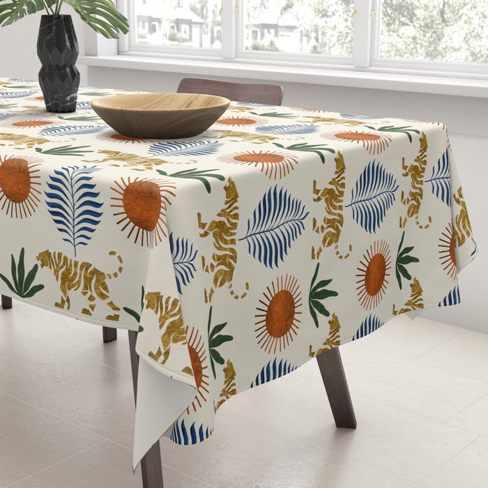 Jungle Tiger Print Tablecloth Gallery Image 3