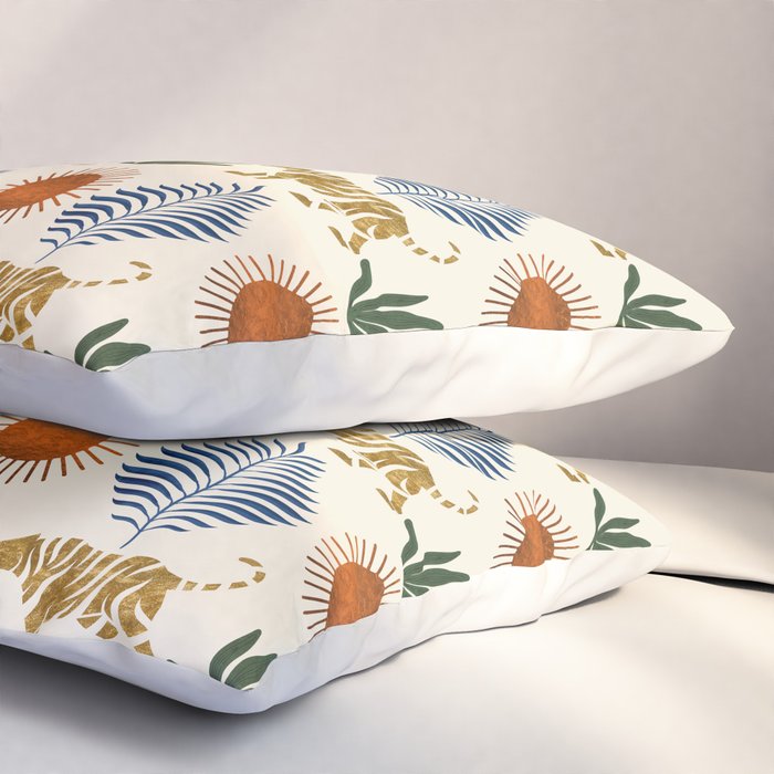 Jungle Tiger Print Pillow Sham Gallery Image 3