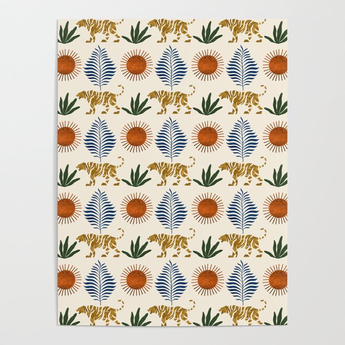Jungle Tiger Print Poster Gallery Image 4
