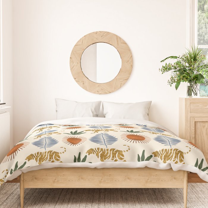 Jungle Tiger Print Duvet Cover Gallery Image 3