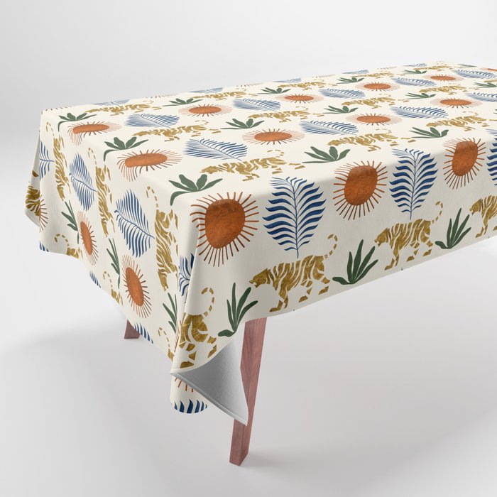 Jungle Tiger Print Tablecloth Gallery Image 1