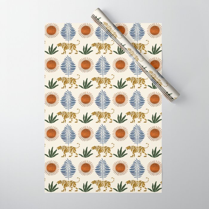 Jungle Tiger Print Wrapping Paper Gallery Image 1