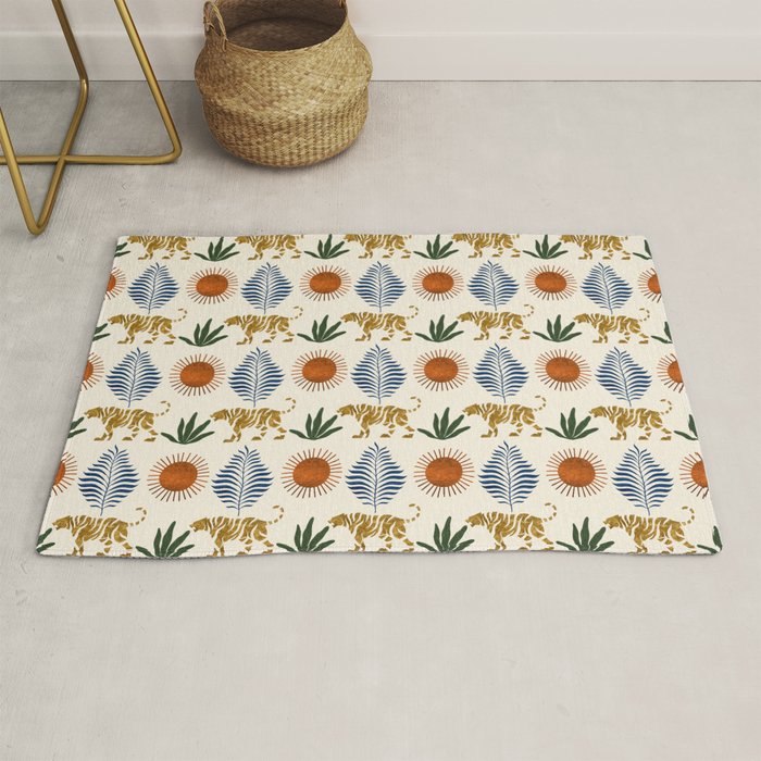 Jungle Tiger Print Rug Gallery Image 1
