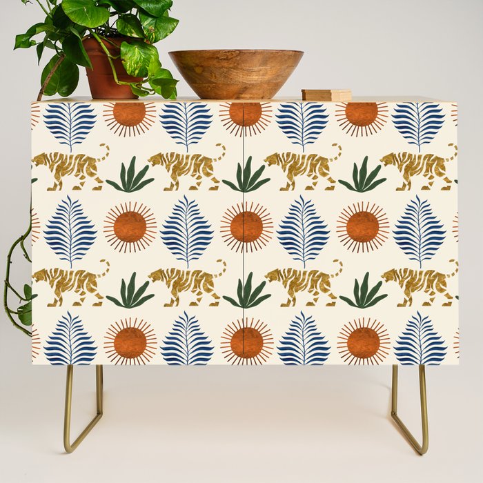 Jungle Tiger Print Credenza Gallery Image 1