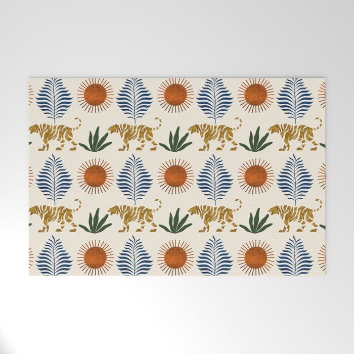 Jungle Tiger Print Welcome Mat Gallery Image 1