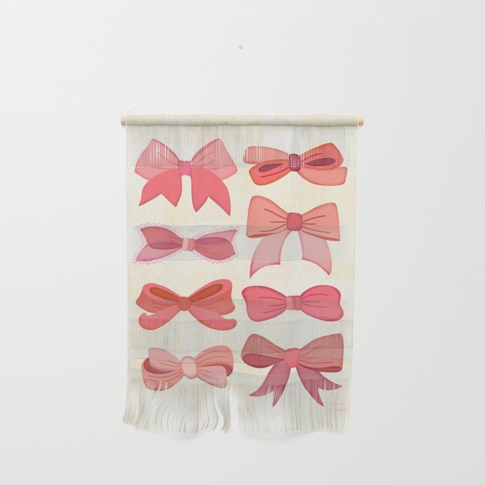 Vintage Pink Bows Wall Hanging Gallery Image 1