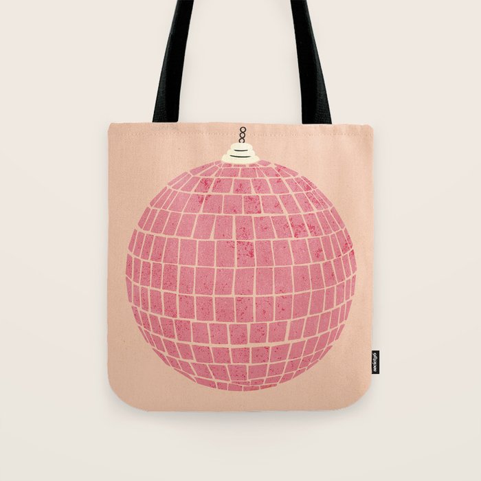 Disco Ball in Pink Tote Bag Gallery Image 1