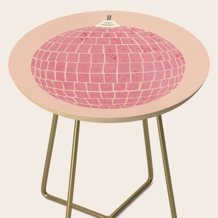 Disco Ball in Pink Side Table Gallery Image 2