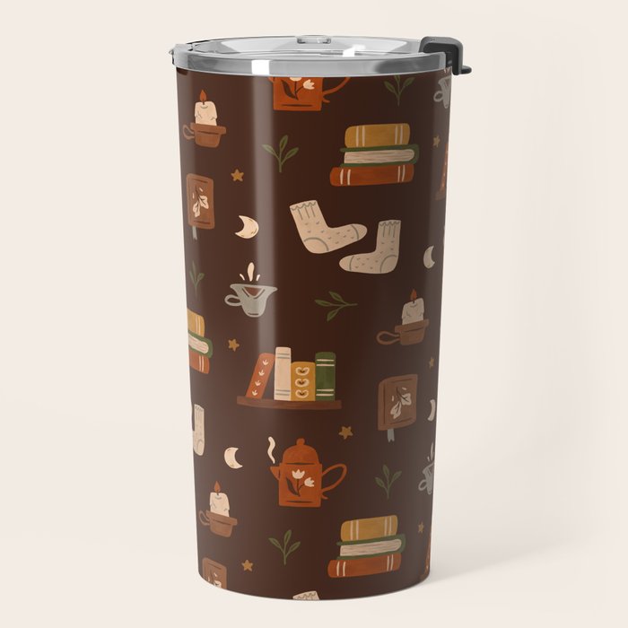 Cozy Night Reading Travel Mug Gallery Image 2