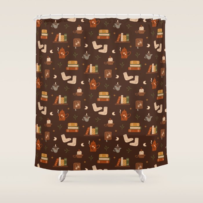 Cozy Night Reading Shower Curtain Gallery Image 1