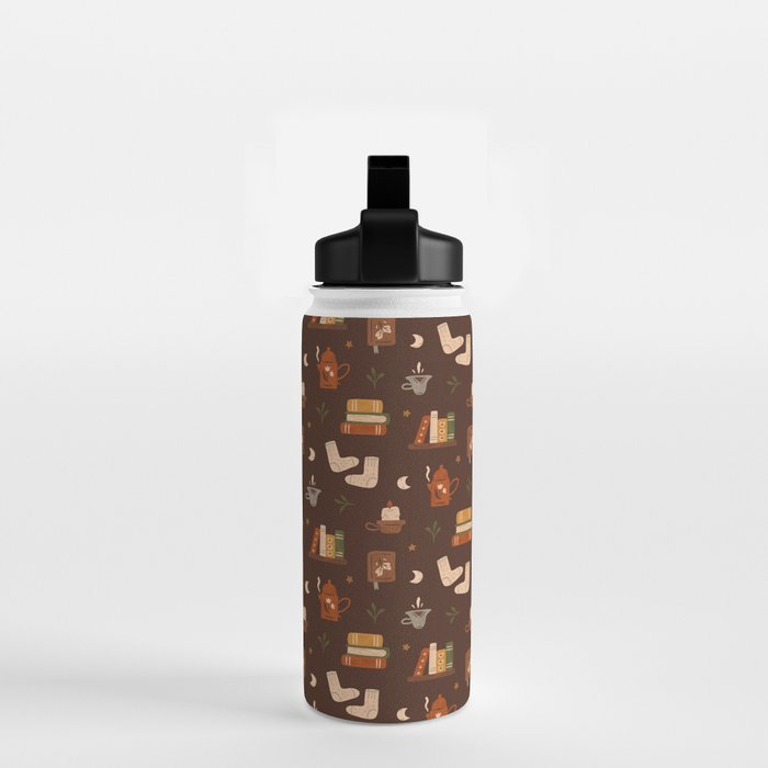 Cozy Night Reading Water Bottle Gallery Image 2