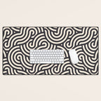 SWIRL Coal and Cream Desk Mat Gallery Image 1