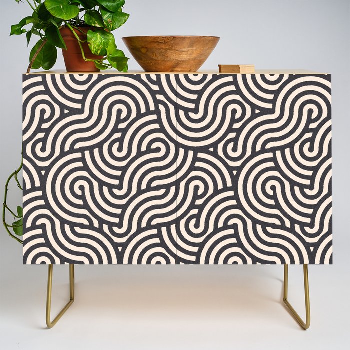 SWIRL Coal and Cream Credenza Gallery Image 1