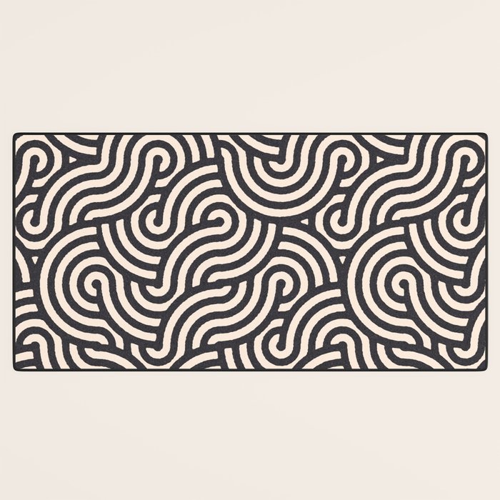 SWIRL Coal and Cream Desk Mat Gallery Image 3