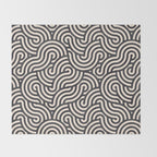 SWIRL Coal and Cream Throw Blanket Gallery Image 2