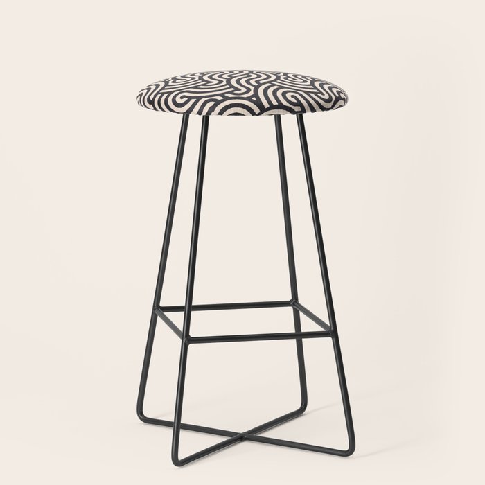 SWIRL Coal and Cream Stool Gallery Image 1