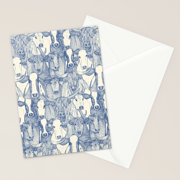 just cattle classic blue pearl Stationery Card Gallery Image 2