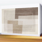 Neutral Minimalist Beige Tones Abstract Artwork Wall Mural Gallery Image 2