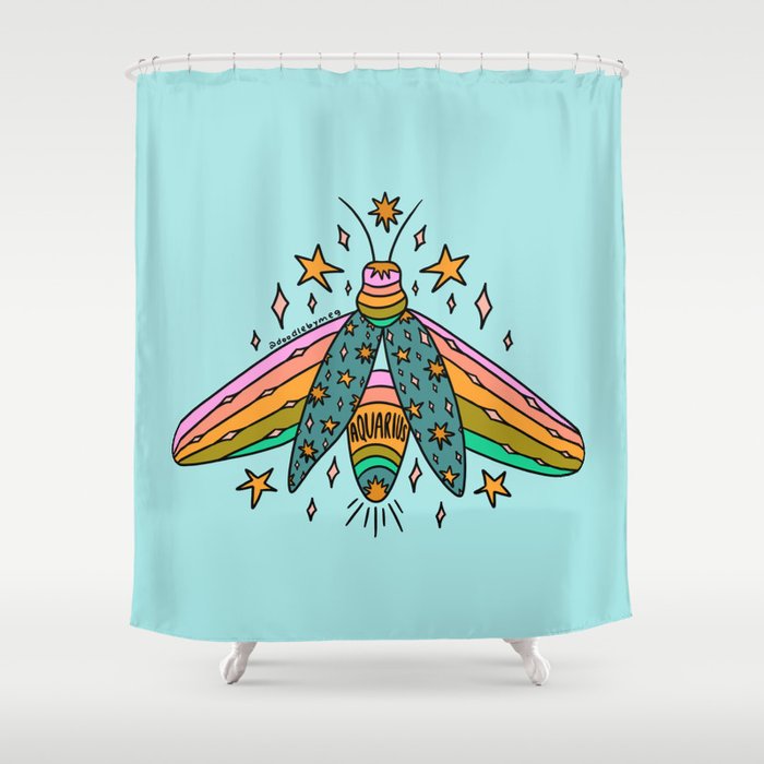 Aquarius Firefly Shower Curtain Gallery Image 1