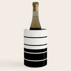Two Tone Stripes - Black and White Wine Chiller Gallery Image 3