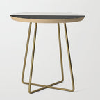 Two Tone Stripes - Black and White Side Table Gallery Image 1