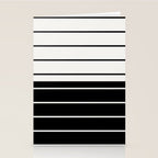 Two Tone Stripes - Black and White Stationery Card Gallery Image 2