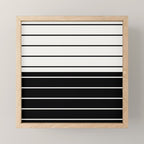 Two Tone Stripes - Black and White Mini Art Print Gallery Image 1
