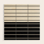 Two Tone Stripes - Black and White Wood Wall Art Gallery Image 1